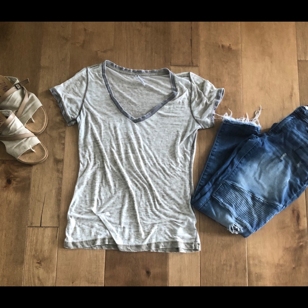 Green/Gray thin T-shirt.  Size L